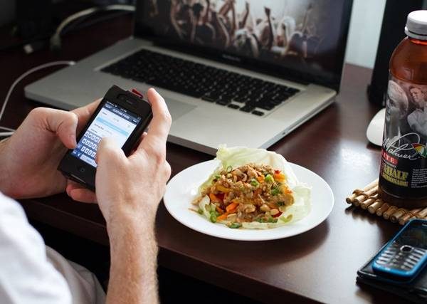 Person texting on a phone.