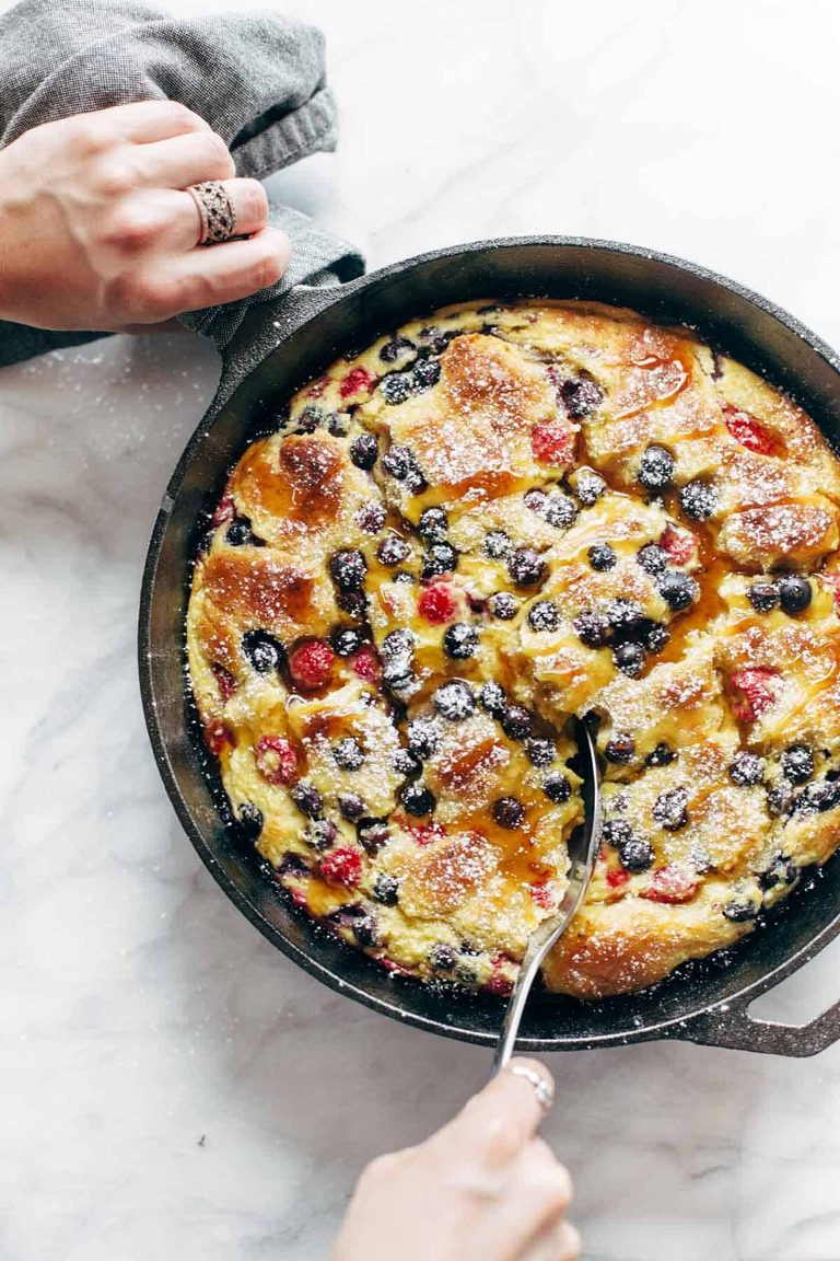 Ricotta berry french toast casserole.