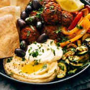A picture of Harissa Meatballs with Whipped Feta