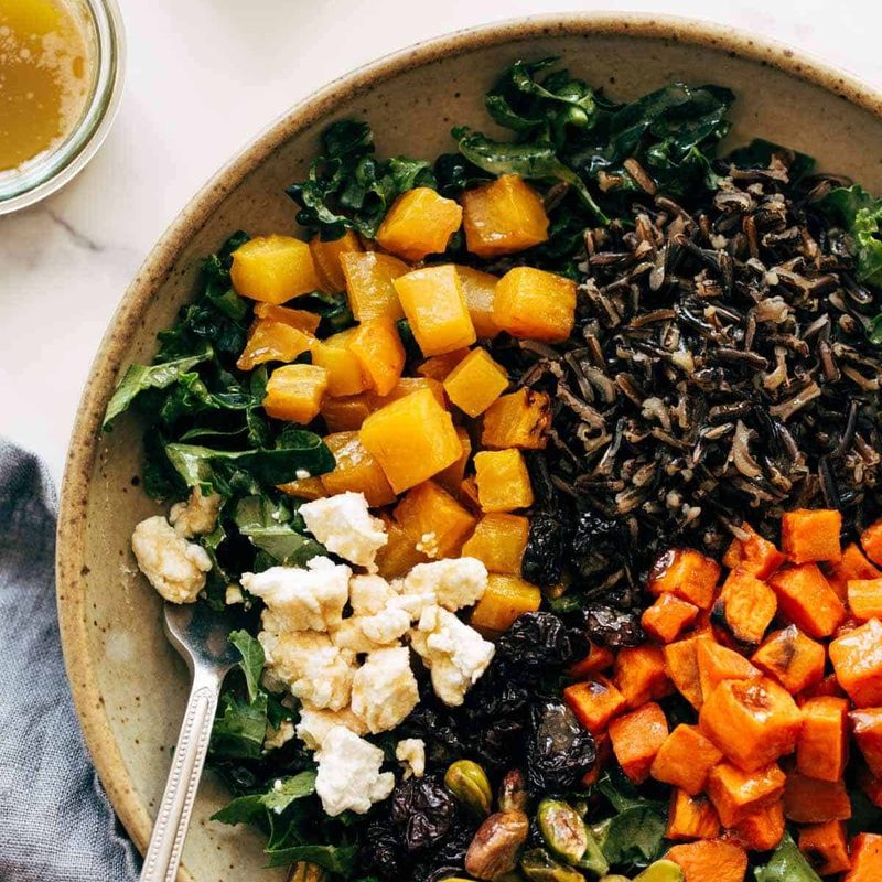 A picture of Roasted Veggie Grain Bowl with Balsamic Dressing