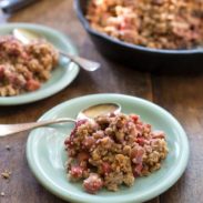Paleo Strawberry Rhubarb Crisp