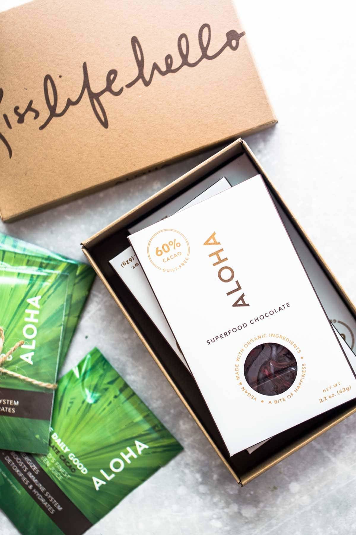 This naturally sweet ice cream is made with ALOHA superfood chocolate and bananas! You won't believe it's only 3 ingredients and 5 minutes to make! | pinchofyum.com