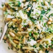 Garlic Spaghetti Squash with Herbs and pine nuts.